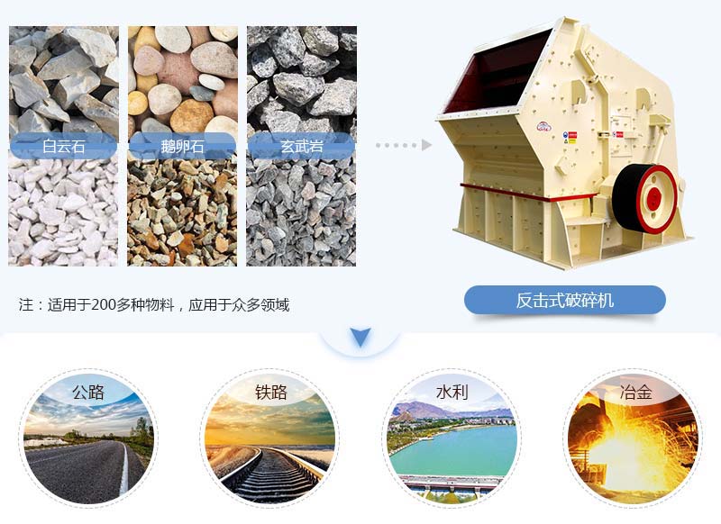 反擊式破碎機的應用領域廣 反擊式破碎機的應用領域廣