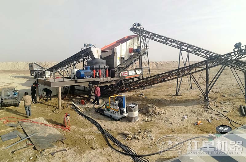 陜西客戶移動破碎站生產現場 陜西客戶移動破碎站生產現場