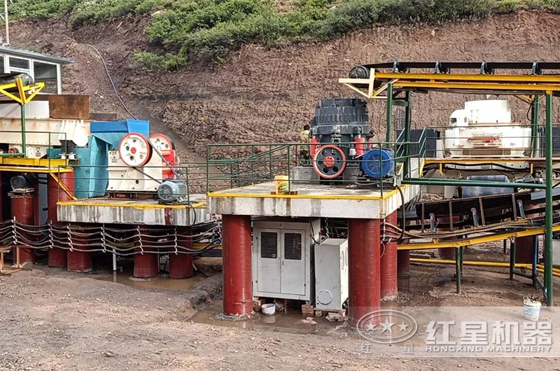 河南客戶卵石制砂生產線現場 河南客戶卵石制砂生產線現場